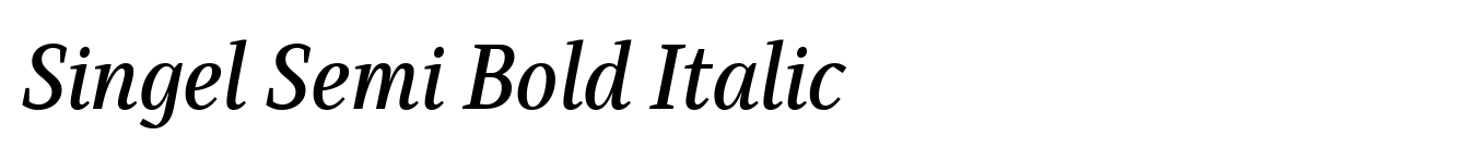 Singel Semi Bold Italic